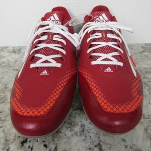 Adidas Adizero Metal Cleats Size 13 Red